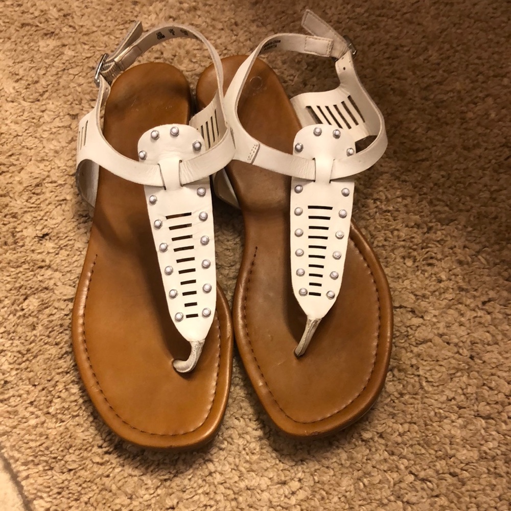 Franco Sarto white sandals size10